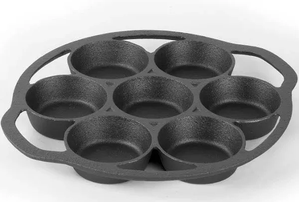 Commercial CHEF Cast Iron Biscuit Pan, Pre-seasoned Cast Iron Cookware for Muffins & Scones