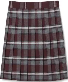  Girls&#039; Plaid Pleated Skirt 6X Blue &amp; Gold Plaid