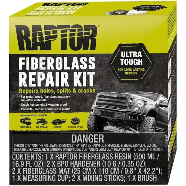 Raptor Fiberglass Repair Kit, 0.5L, UPOL 5050 Brand New