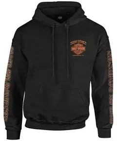 Harley-Davidson® Men's Custom Freedom Fleece Full-Zip Hoodie - Solid Black