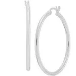 Silpada 'Downtown Taste' Tube Hoop Earrings in Sterling Silver