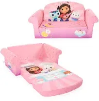 Marshmallow Furniture Kids 2-in-1 Flip Open Sofa Bed,Gabby&#039;s Dollhouse(Open Box)