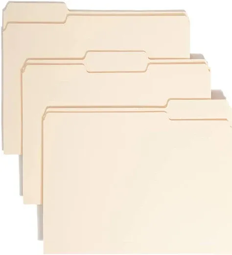 Smead File Folders, 1/3-Cut Tab, Legal size, Manila, 100/Box (15330)