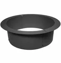 TITAN GREAT OUTDOORS 33" Diameter Steel Fire Pit Liner Ring