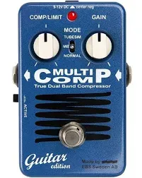 EBS MultiComp True Dual Band Compressor Guitar Effects Pedal