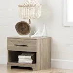 South Shore Primo 1-drawer Nightstand Rustic Oak