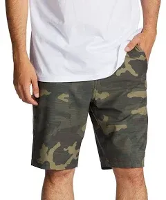 Crossfire Slub 21" Hybrid Submersible Shorts - Green Camo