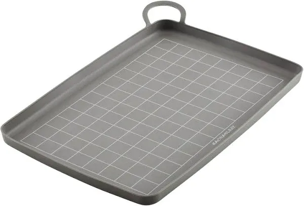 Rachael Ray Tools and Gadgets Silicone Nonstick Roasting and Baking Mat, 10 Inch x 14.75 Inch, Gray