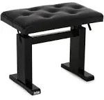 OnStage KB9503B Height Adjustable Piano Bench, Black Gloss