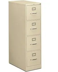 310 Series Vertical File, 4 Letter-size File Drawers, Putty, 15" X 26.