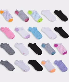 NWT Girls Medium Size 10 1/2-4 Hanes Extreme Value Socks No Show Socks