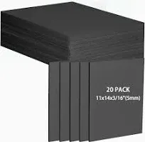 20 Pcs Black Foam Board Poster Board