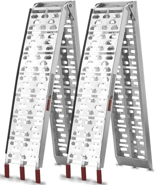 ATV Ramps for Pickup Trucks 7.5 FT Aluminum Portable Ramps 1500 Lbs Capacity,2PC.