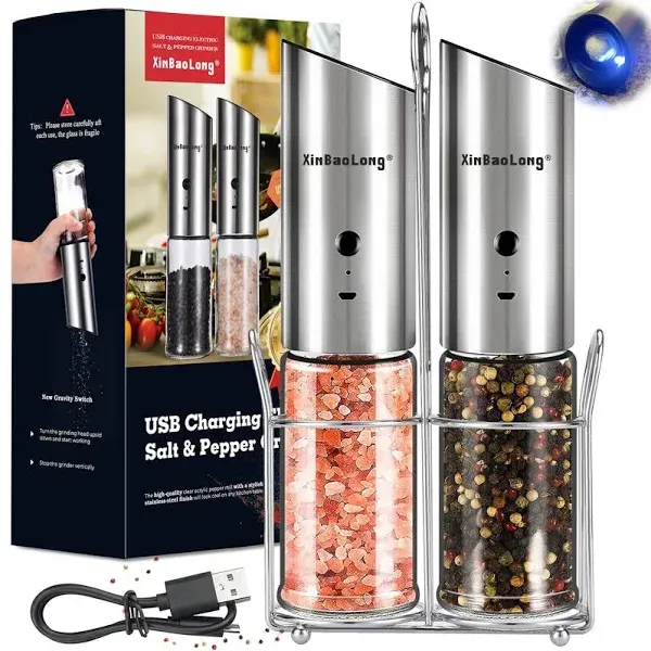 XinBaoLong Electric Salt and Pepper Grinder Set