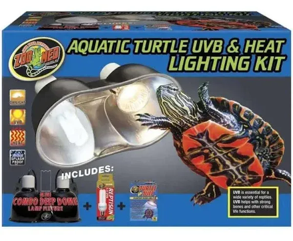 Zoo Med Aquatic Turtle UVB and Heat Lighting Kit