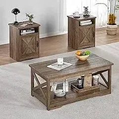 Amerlife 3-Piece Farmhouse Table Set