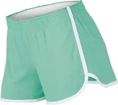 Soffe Youth Low-Rise Athletic Dolphin Short Girls&#039; XL Pixie Pink/ White 5707G