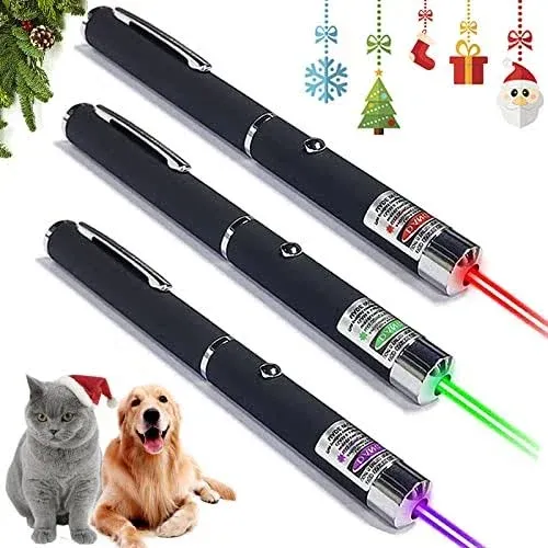 Laser Pointer for Cats, 3 Pack ,Laser Pointer Cat Toys for Indoor Cats Pet Kitten Dogs Laser Pen Toys Chaser Tease Cat Pointer Pen Toys for Cats Indoor Training Chaser Toys Pointer