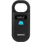 Isenvo Pet Microchip Scanner Rechargeable Rfid Emid Micro Chip Reader Scanner 134.2kHz 125kHz 15 Digits Pet Chip ID Scanner for Animal/Pets/Pigs/Dogs