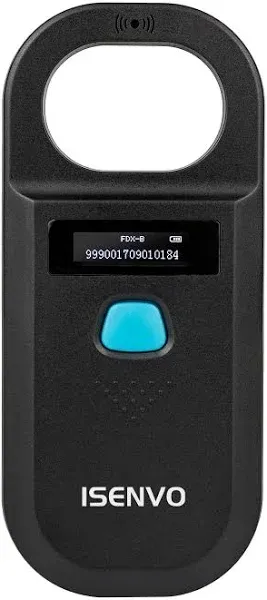 Pet Microchip Scanner Rechargeable RFID EMID Micro Chip Reader Scanner 134.2kHz 125kHz 15 Digits Pet Chip ID Scanner for Animal/Pets/Pigs/Dogs/Cats (190A)