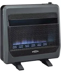 Bluegrass Living Natural Gas Vent Free Blue Flame Gas Space Heater with Blower and Base Feet