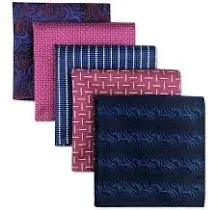 S&W Men's Silk Pocket Square Handkerchiefs