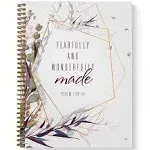 Softcover Wonderfully Made 8.5" x 11" Religious Spiral Notebook/Journal, 120 College Ruled Pages, Durable Gloss Laminated Cover, Gold Wire-o Spiral. Made in the USA