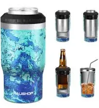 HAUSHOF Can Cooler, 12 oz Slim 4 in 1 Insulated Beer Blue 