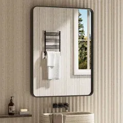 JISOSO 24x32 Inch Wall Mounted Bathroom Mirror