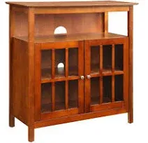 Convenience Concepts Designs2Go Big Sur Highboy TV Stand in Cherry Wood Finish