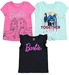 Girls Barbie 3 Pack T-Shirts