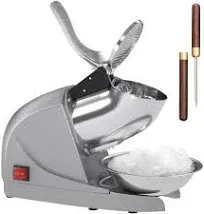 Electric Ice Crushers Machine Ice Snow Cone Maker Professional Double Blades