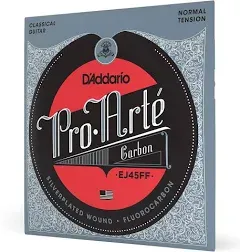 D'Addario Guitar Strings - Pro-Arte Classical Guitar Strings - EJ45TT-3D Dynacore - Silver Plated Wrap, Composite Dynacore, Titanium Nylon Trebles - Normal Tension, 3-Pack