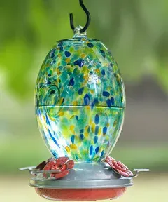 Unique Starry Night Hummingbird Feeder - Handcrafted Elegance for Garden Bliss