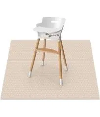 High Chair Splat Mat Dotted Sand / Square by WeeSprout