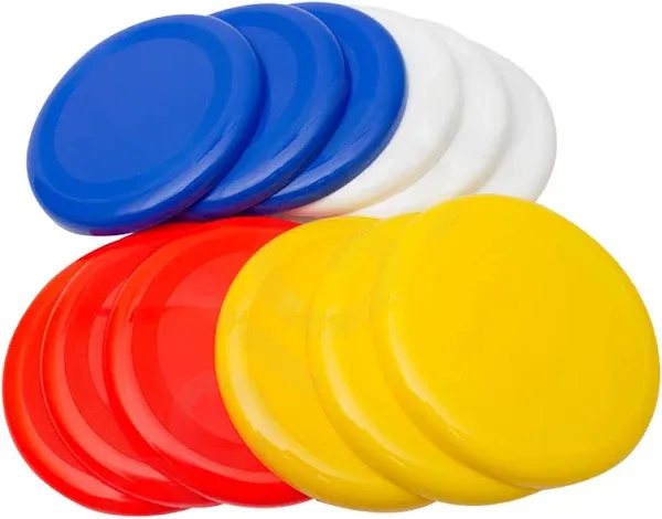 High-Flying Excitement: 12 Pack, 10 Inch Assorted Color Flying Discs Blue, Re...