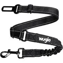 12"-37" Wuglo Dog Seat Belt - Dog Car Harness for Child Safety Seat - Hook Latch Bar & Seat Belt Buckle - Adjustable Universal Dog Seatbelt for Car Travel (Khaki)