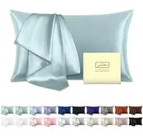 Suatien Mulberry Silk Pillowcase with Hidden Zipper for Hair and Skin Soft Breathable Smooth Cooling Pillow