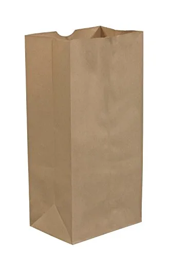 8 1/4 x 5 5/16 x 16 1/8" Kraft Grocery Bags