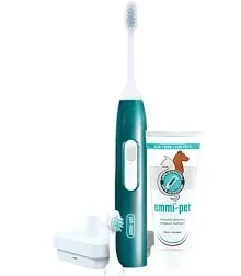 Electric ultrasonic Toothbrush Set 1.0 for Pets. 100% Ultrasound deep-Cleans Completely Silently, Without Vibrations and Pain-Free. Fights Plaque, Gum Disease and Bad Breath. Rechargeable.