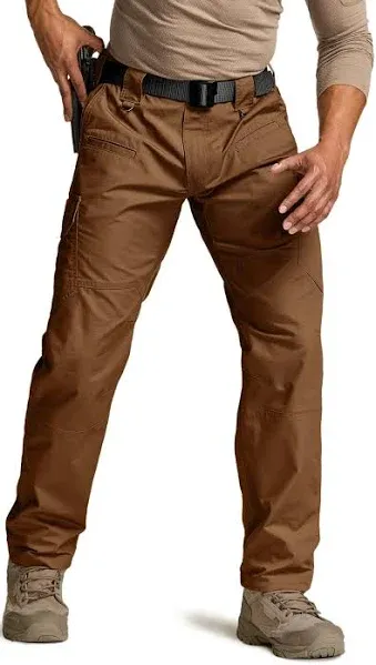 CQR Men's Tactical Pants, Water Resistant Ripstop Cargo Pants, Lightweight EDC Work Hiking Pants, Outdoor Apparel