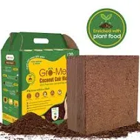 Organic Coco Coir Block - Compressed Coco Coir Brick Enriched with Plant Food...