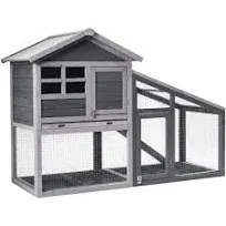 Tangkula Rabbit Hutch Indoor Outdoor Wooden Chicken Coop