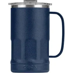 ORCA 28 oz. Metal Insulated Beer Stein Drink Mug Tumbler with Handle and Lid; Keeps Drinks Ice Cold - Pearl Gloss