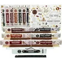 Money Incense Sticks - Total 120 Insence-Sticks (20 Inscents x 6 Insense) Inciensos Aromaticos para La Casa Incents to Attract Money Luck Success Abundance Blessing Road Opener + Incense Holder