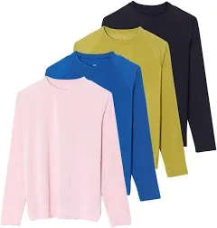 Real Essentials Women's Long Sleeve Rash Guard Shirt