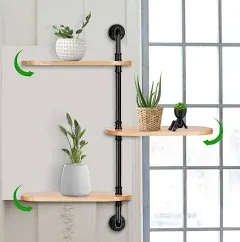 Whiidoom 3-Tier Rotating Window Plant Shelves