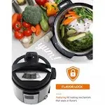 Commercial Chef Electric Pressure Cooker 6.3 Quarts, 24-Hour Preset Timer, Stainless Steel Interior with Safety Features