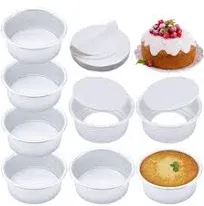 AWTBDP 4 Inch Round Cake Pan Set of 8