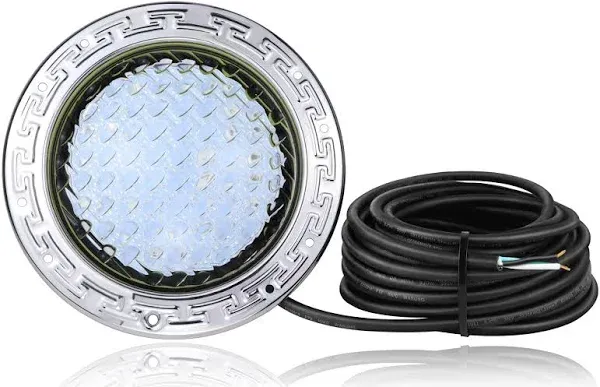 SH101300 100FT 120V LED Pool Light (White), 10 Inch Pool Light Bulb for Inground